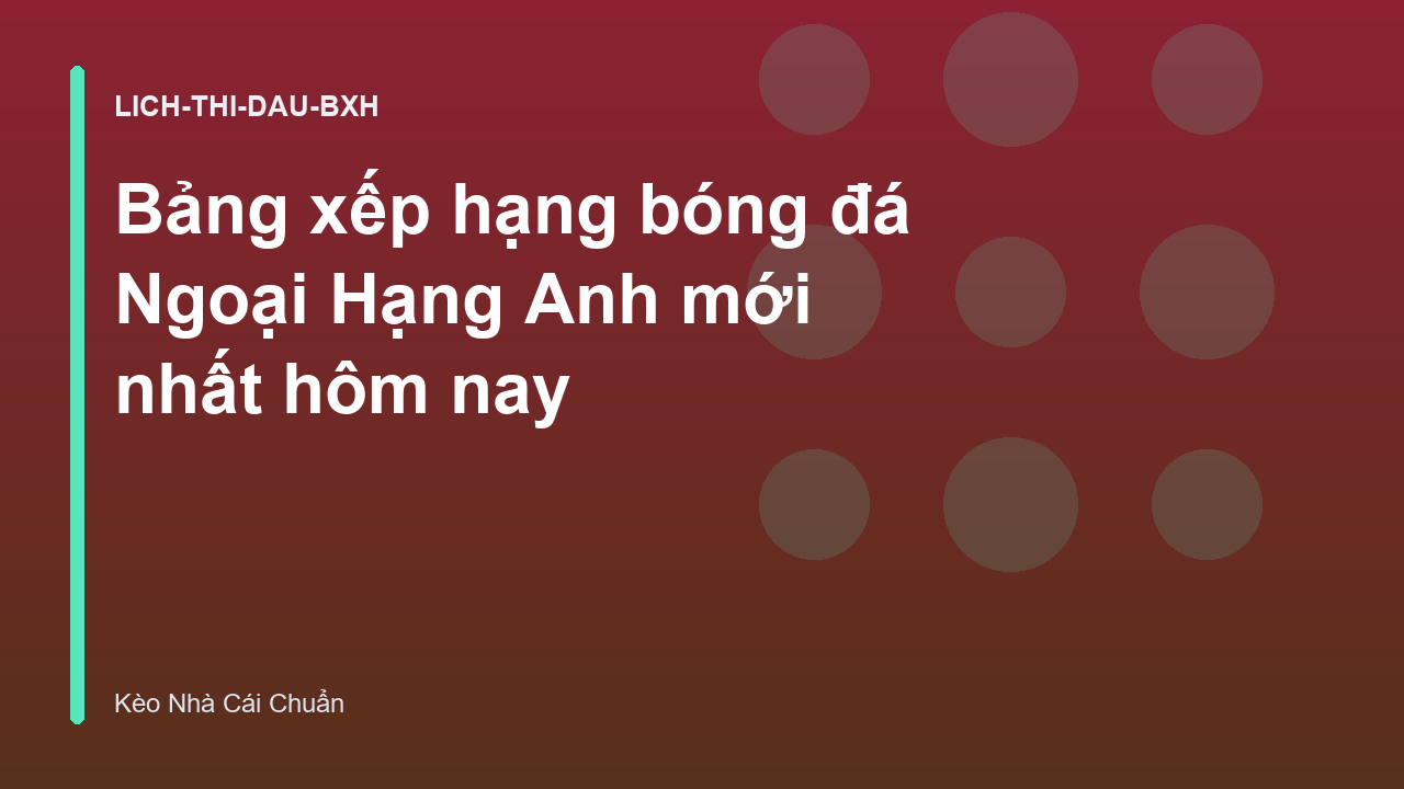Read more about the article Bảng xếp hạng bóng đá Ngoại Hạng Anh mới nhất hôm nay
